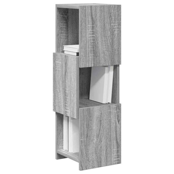 vidaXL Mobile angolare Grigio Sonoma 25,5x25x80cm Legno multistrato