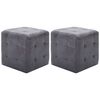 vidaXL Comodini 2 pz Grigio 30x30x30 cm in Similpelle Scamosciata