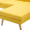 vidaXL Divano a L con Rivestimento in Tessuto 186x136x79 cm Giallo