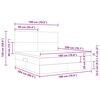 vidaXL Letto con contenitore e materasso Grigio chiaro 180 x 200 cm