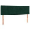 vidaXL Giroletto a Molle con Materasso Verde Scuro 140x190 cm Velluto