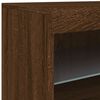 vidaXL Credenza con Luci LED Rovere Marrone 123x37x67 cm