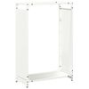 vidaXL Rastrelliera per Legna da Ardere Bianca 60x28x90 cm