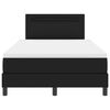 vidaXL Letto a molle con materasso Nero 120 x 200 cm Pelle sintetica