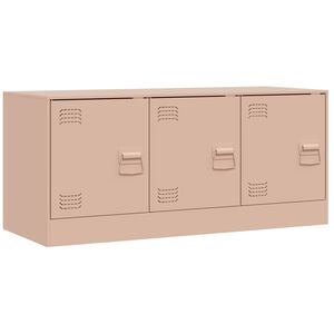 vidaXL Mobile Porta TV Rosa 99x39x44 cm in Acciaio