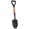 vidaXL Pala Nero 68,5 cm Acciaio Rivestito e Legno Massiccio