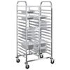 vidaXL Carrello Portateglie con 32 GN Contenitori 75x55x162,5 cm