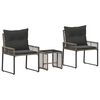 vidaXL Set di Mobili da Esterno 7 pcs Grigio e Grigio Scuro polyrattan