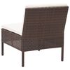 vidaXL Set Divani da Giardino 6 pz con Cuscini in Polyrattan Marrone