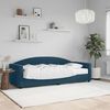 vidaXL Divano Letto con Materasso Blu 80x200 cm in Velluto