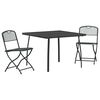 vidaXL Set di Mobili da Esterno 3 pcs Antracite Ferro e Acciaio