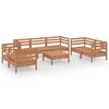 vidaXL Set Salotto da Giardino 8pz Marrone Ambra Legno Massello Pino