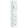 vidaXL Set di armadi 2 pcs Bianco Lucido 33 x 34,5 x 87 cm