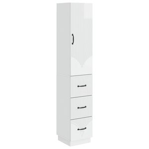 vidaXL Set di armadi 2 pcs Bianco Lucido 33 x 34,5 x 87 cm