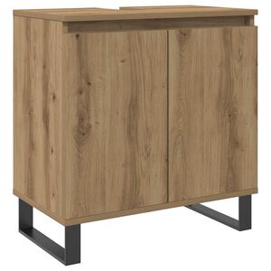 vidaXL Mobile da Bagno Rovere Artigianale 58x33x60 cm in Truciolato