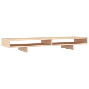 vidaXL Supporto per Monitor 100x27x14 cm in Legno Massello di Pino