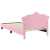 vidaXL Struttura letto bambini con testata Rosa 90 x 190 cm PU