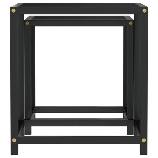 vidaXL Tavolini 2 pz in MDF Neri