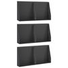 vidaXL Muro di contenimento 6 pz 40 x 12 x 30 cm Acciaio Nero