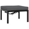 vidaXL Panca da Giardino con Cuscini Nera in Alluminio