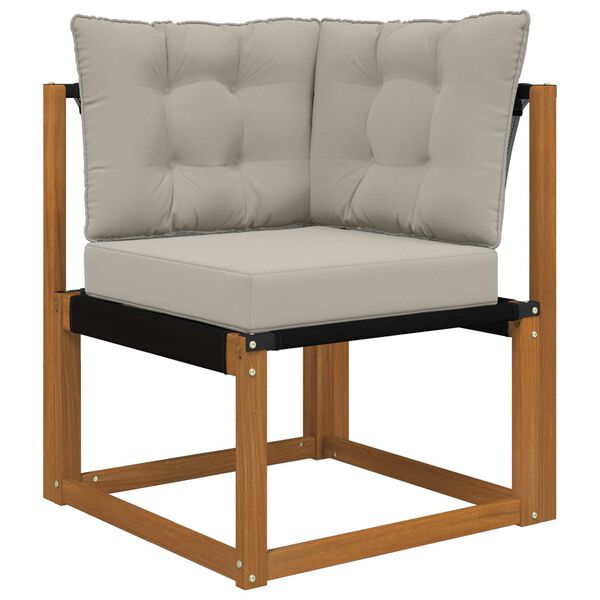 vidaXL Cuscino per divano da esterno 3 pcs Grigio Poliestere