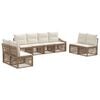 vidaXL Set Divano da Giardino 8 pcs Beige polyrattan