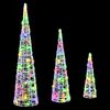 vidaXL Albero di Natale 3 pcs Multicolore 20 x 20 x 80 cm Acrilico