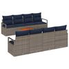 vidaXL Set Divano da Giardino con cuscino 9 pcs Grigio polyrattan