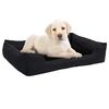 vidaXL Lettino per Cani Nero 110,5x80,5x26 cm in Pile Effetto Lino