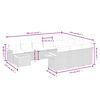 vidaXL Set Divani da Giardino 11 pz con Cuscini in Polyrattan Grigio