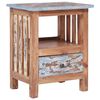 vidaXL Comodino 41x30x50 cm in Legno Massello di Mogano