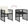vidaXL Set da Pranzo per Giardino 5 pcs Nero polyrattan