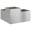 vidaXL Vaso da giardino Argento 100 x 100 x 48 cm Acciaio inossidabile