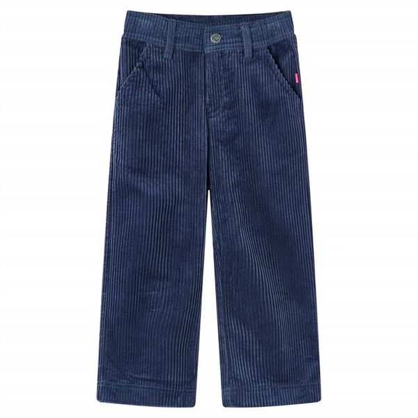 Pantaloni da Bambino in Velluto a Coste Blu Marino 116