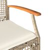 vidaXL Sedie da Giardino con Cuscini 2 pz Beige in Polyrattan e Acacia
