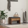 vidaXL Panca per ingresso con cuscino Legno vecchio 63 x 38 x 40 cm