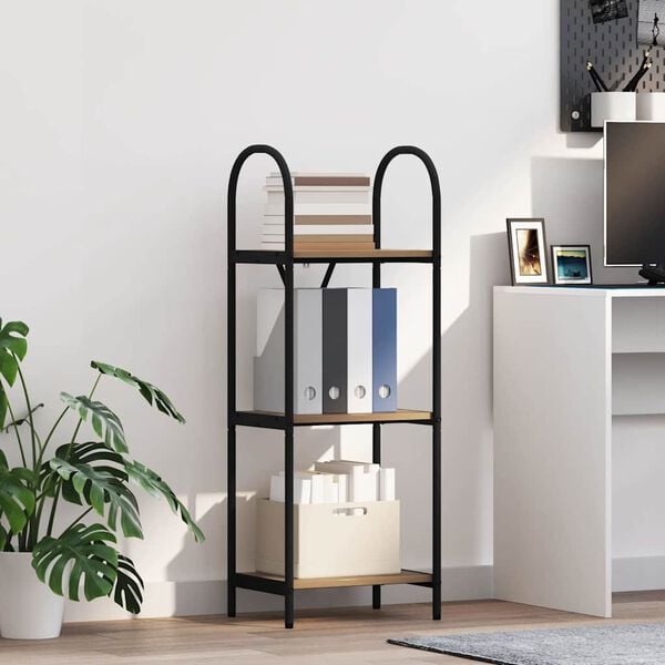 vidaXL Libreria Rovere artigianale 40 x 30 x 109 cm Legno multistrato