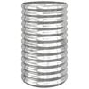 vidaXL Vaso Giardino Acciaio Zincato 40x40x68 cm Argento