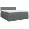 vidaXL Letto box spring con materasso Grigio Scuro 200 x 200 cm