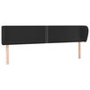 vidaXL Testiera ad Orecchio Nera 183x23x78/88 cm in Similpelle