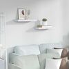 vidaXL Scaffale da parete 2 pcs Marmo Bianco 50 x 23,5 x 4 cm