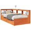 vidaXL Letto Libreria senza Materasso Marrone Cera 75x190 cm in Pino
