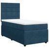 vidaXL Giroletto a Molle con Materasso Blu Scuro 90x200 cm in Velluto
