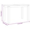 vidaXL Tavolo da Pranzo PANAMA Bianco 112x60x75 cm Legno Massello Pino