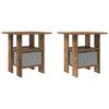 vidaXL Comodino 2 pz Legno vecchio 41 x 40 x 45 cm