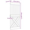 vidaXL Porta NARVIK Naturale 85 x 210 cm Legno di pino solido