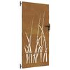 vidaXL Cancello da giardino 85x175cm in acciaio Corten con design erba