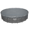 Bestway Copertura per piscina &Oslash;4,27 m Rotondo Poliestere Grigio