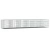 vidaXL Conigliera con 6 Pannelli 327x79x54 cm Ferro Zincato