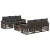 vidaXL Set Divano da Giardino 7 pz Grigio e Grigio Scuro polyrattan
